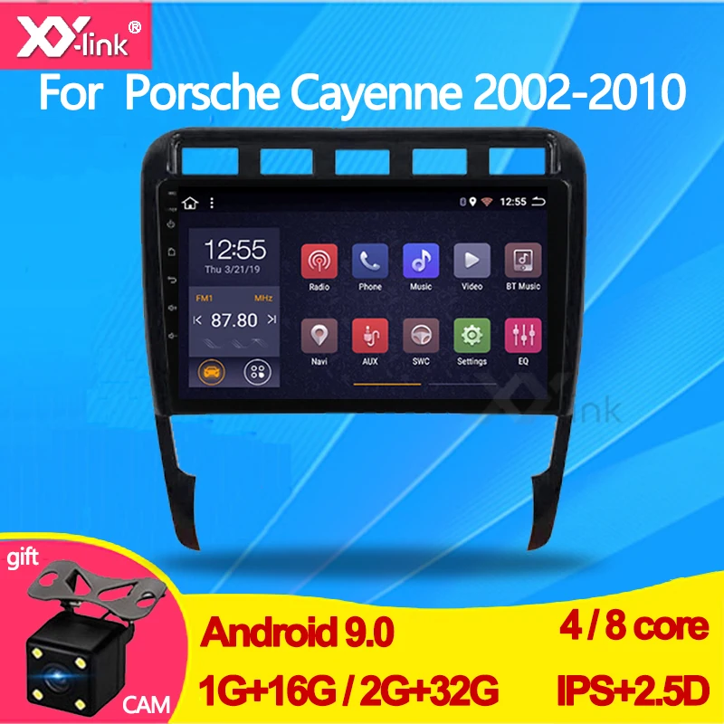 

Android 9.0 Car Radio DVD multimedia Player for Porsche Cayenne 2002-2010 GPS Glonass Navigation Audio Video stereo no 2 din