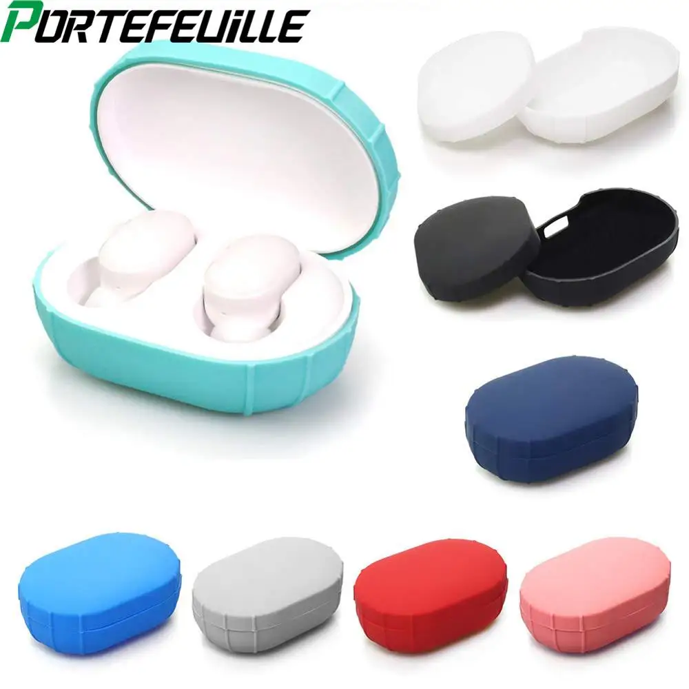 Portefeuille Bluetooth беспроводной чехол для наушников Xiaomi Airdots& Red Rice AirDots ТПУ силиконовый чехол для наушников Защитный чехол