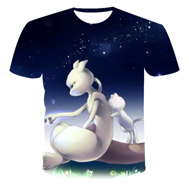 The Latest Summer Male And Female Personality Cute Anime Pokemon Pattern 3d Printing Popular Casual Loose Top Oversized T-Shirt 50040