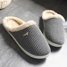 Мужские тапочки; зимние домашние тапочки для влюбленных; теплая Домашняя обувь на нескользящей мягкой подошве; женские тапочки унисекс; меховая обувь для помещений