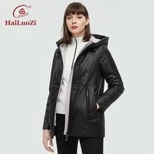 HaiLuoZi 2021 primavera autunno giacche Short Casual Parka Fashion Classic Plus Size giacche da donna cappotto da donna caldo in cotone sottile 38