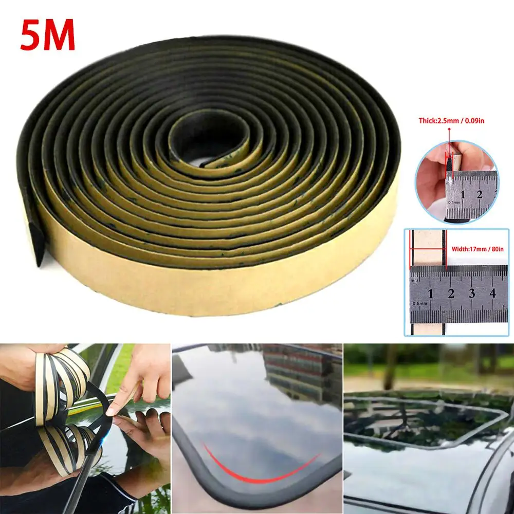 

5m Seal Strip Trim For Car Front Rear Windshield Sunroof Weatherstrip Rubber Sunroof, Convertible & Hardtop Replacement Parts
