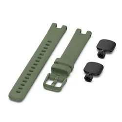 Colorful Waterproof Silicone Wristband Replacement Strap - Garmin Lily (Dark Green)