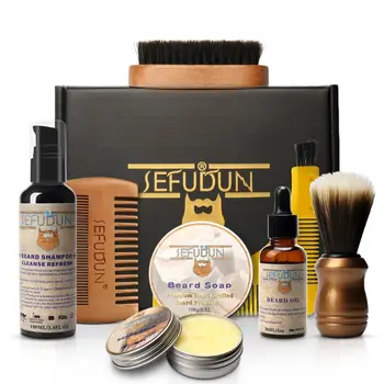 

Beard Oil Balm Template Comb Brush Shampoo Soap Shaping Tool Grooming Care Kit