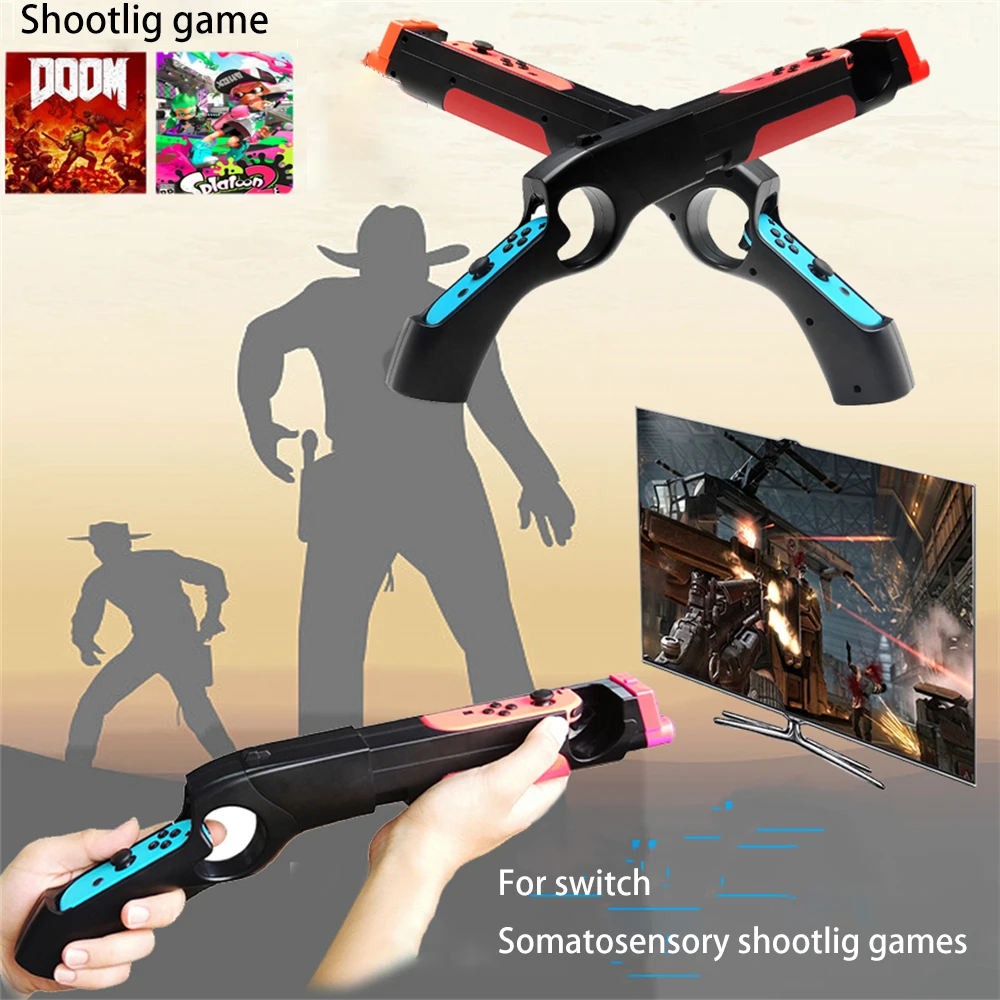Nintend Switch Game Gun Controller Compatible For NintendSwitch Shooting  Games Handle Grip For Somatosensory Games|Joysticks| - AliExpress