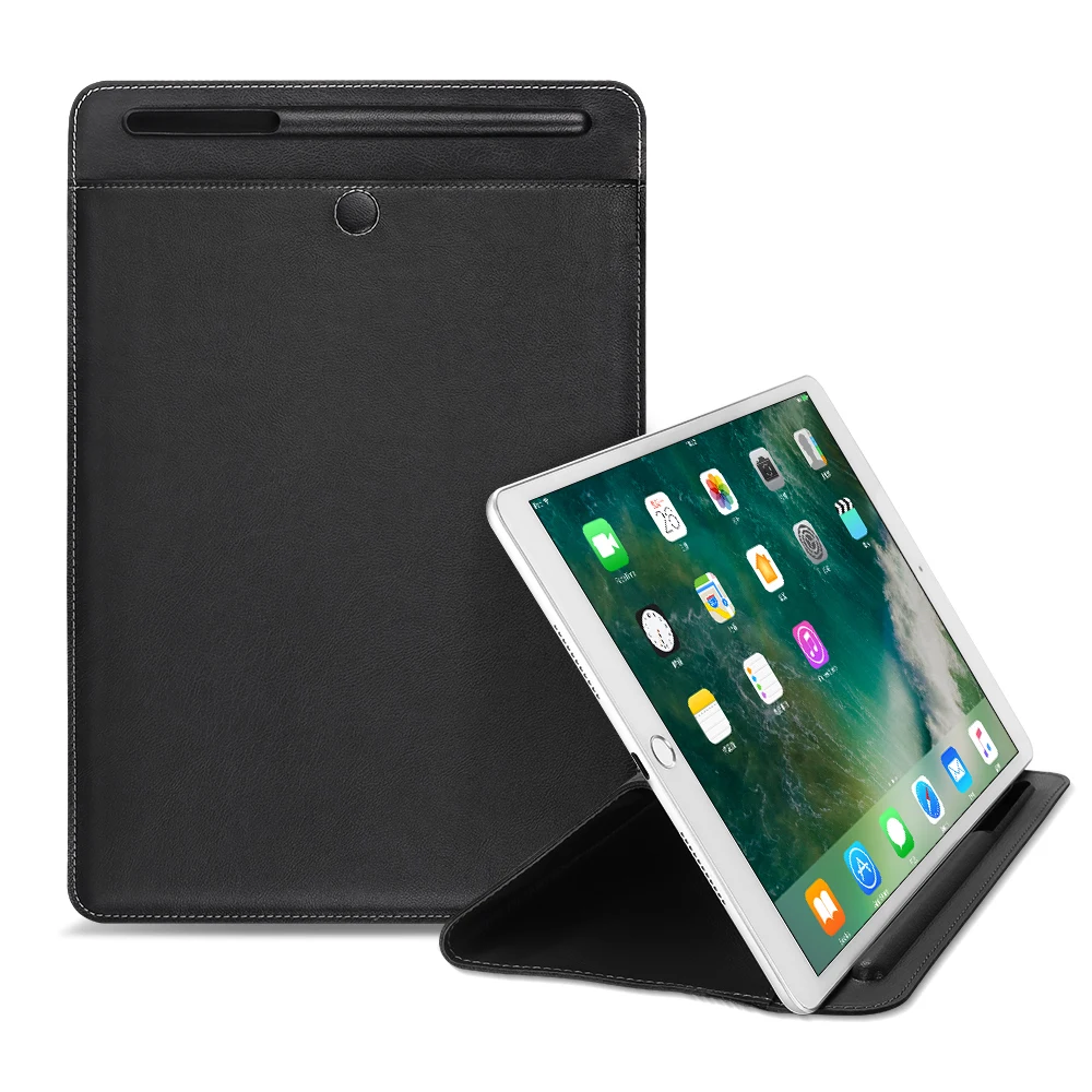 

2019 new ipad liner soft pu comfortable business ipad tablet protective cover for 10.5 with pen slot not deformed waterproof PU