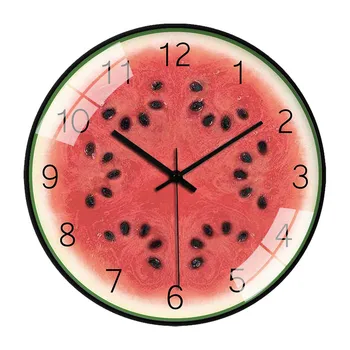 

Cartoon Fruit Wall Clock Modern Design Kitchen Minimalist Watermelon Orange Kiwi Mute Clocks Living Room Home Decor Restaurant