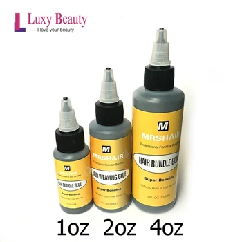 

Hair Weft Bonding Glue Hair Wig Glue For Weaving Hair Extension Tools Natural Hair Glue Black Color 1/2/4 floz