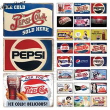 Cola винтажная металлическая табличка Оловянная табличка металлические винтажные значки в стиле ретро Настенный декор для бара паба клуба человек пещера металлический плакат