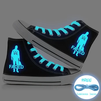 

Luminous Alan Walker Women Men Sneakers Canvas Shoes Casual Men Shoes Teenagers Boys Girls Students Sports Tennis Shoes