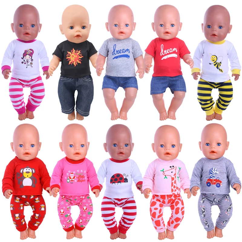 Кукольная пижама 14 видов стилей одежда аксессуары подходят 18 дюймов американский и 43 см Новорожденный ребенок наше поколение Рождество День рождения подарок для девочки