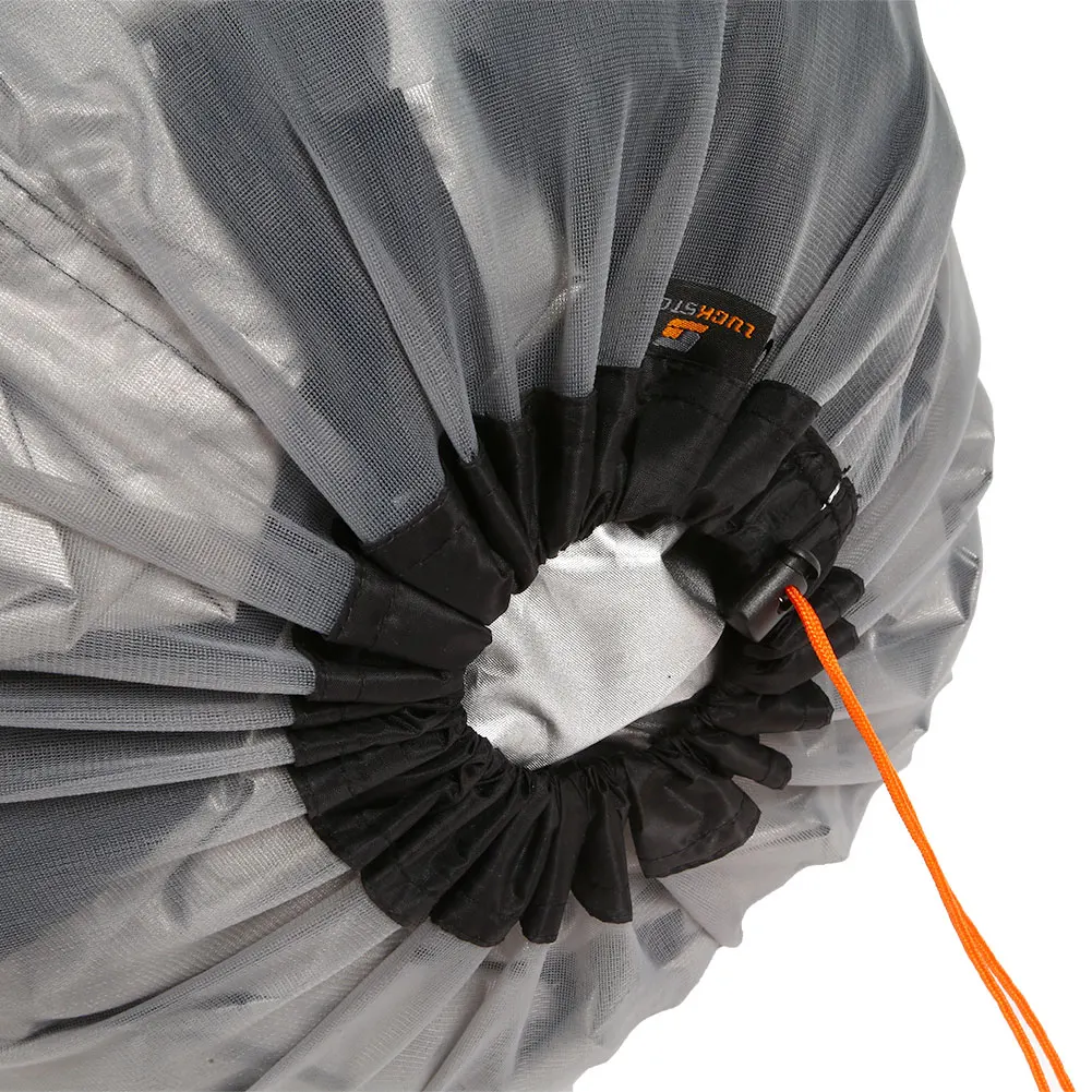 Путешествия Кемпинг Спорт Сверхлегкий сетки Drawstring сумка для хранения инструмент черный XXL