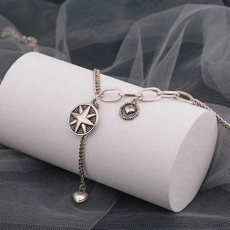 Mewanry Six-Pointed Star Heart Pendant 925 Sterling Silver Necklace for Women Fashion Party Thai Silver Jewelry Birthday Gifts - Image 3