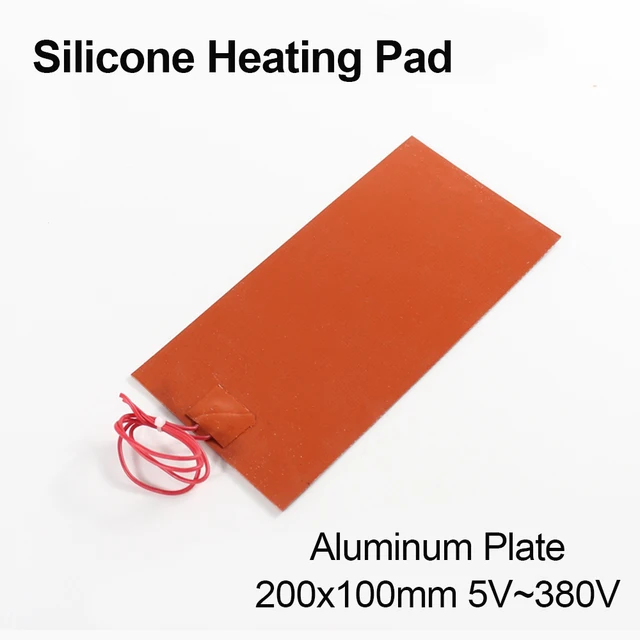 12V/220V Silicone Rubber Heating Pad Square Rubber Electric Heat Mat Plate  Flexible Waterproof 3D Printer Glue Sticker Adhesive - AliExpress