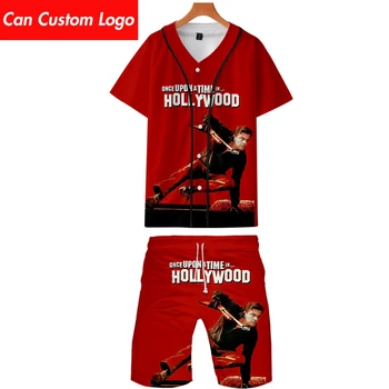 

Once Upon A Time In Hollywood two piece set jackets and shorts Kpop Fashion new cool print undertale baseball jacket set for men