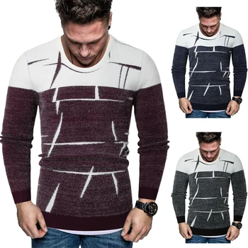 

2020 winter new jumper men knit pullover coat long sleeve sweater print pullover men tommy