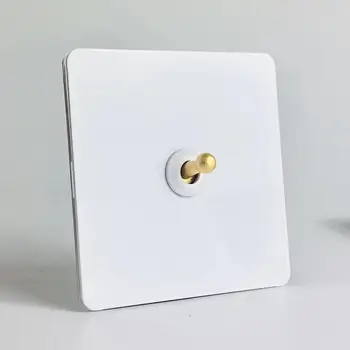 

LIWBET 1 Gang / 2 Gang / 3 Gang Wall Switch And White Color 2 Way Light Switch With Copper Toggle