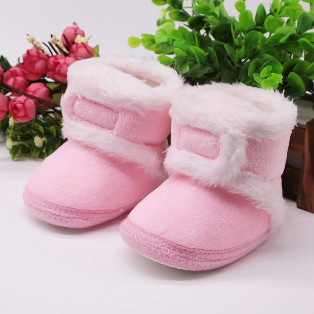 Детские ботинки; удобные зимние кашемировые плюшевые ботинки для новорожденных девочек; Новое поступление; Теплая обувь с повязкой