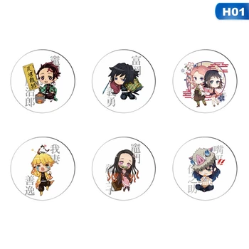 

6pcs/set Demon Slayer Brooch Pins Brand New Styel Kimetsu No Yaiba Broche Fan's Gift