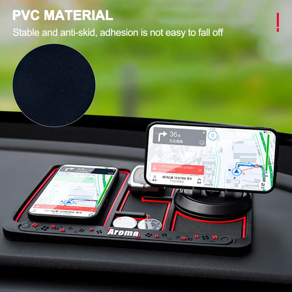

Car Non-Slip Phone Pad Mat Instrument Panel Mobile Phone Bracket for 4-in-1 Car, Cool Glow-in-The-Dark Phone Pad Universal