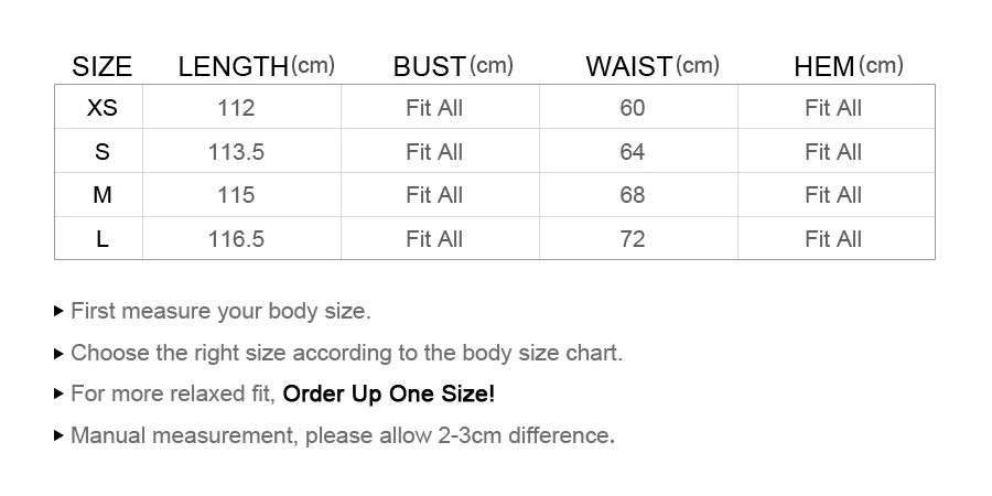 size chart GAI
