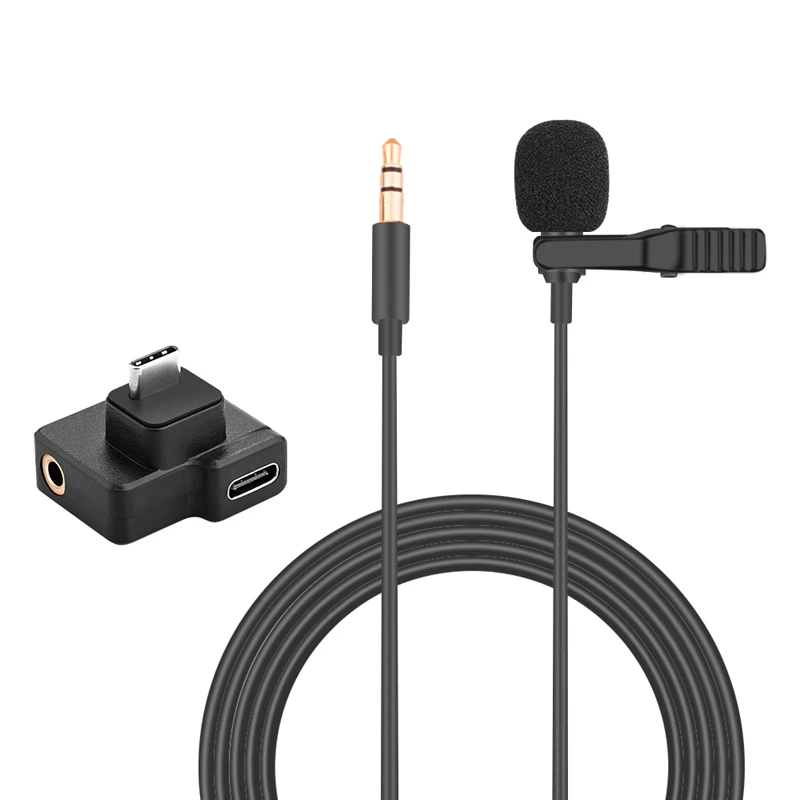 3.5mm Adapter for DJI Osmo Pocket Mini Lavalier Clip Microphone Mic Audio Adapter for Osmo Action Camera Extension Accessories