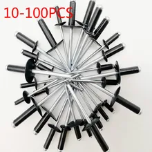 

10-100PCS M2.4 /M3.2/M4/M5 black Aluminium Blind Round Head Rivets Nail Decoration Pop Rivets