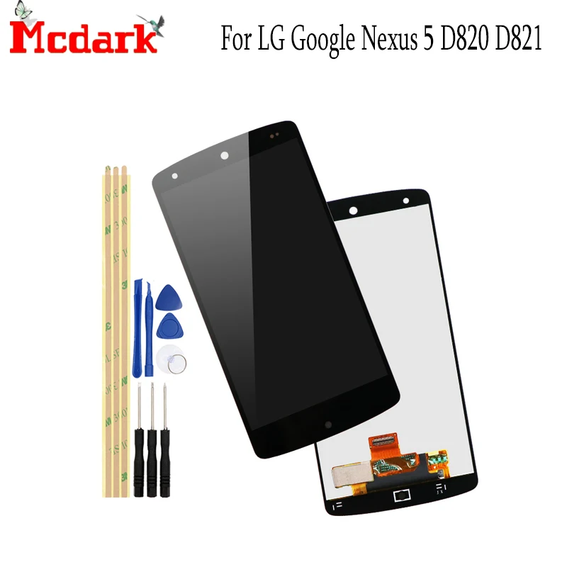 Для LG Google Nexus 5 D820 D821 4 95 дюймов Сменные аксессуары ЖК-дисплей + сенсорный экран для