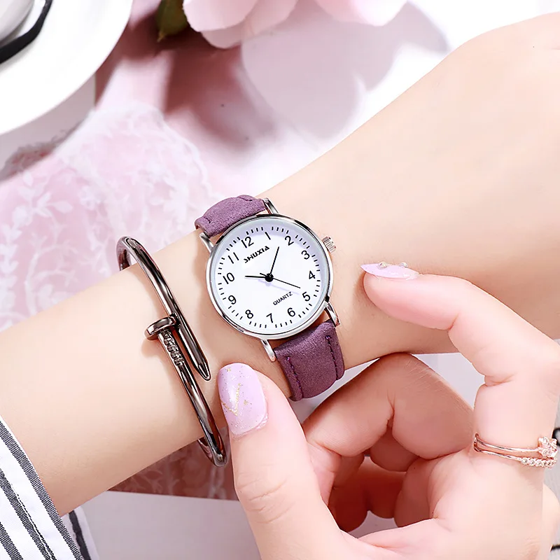 Женские Роскошные Кварцевые наручные часы Reloj Mujer, повседневные женские часы с кожаным ремешком, Модные Аналоговые женские часы под платье, черные часы