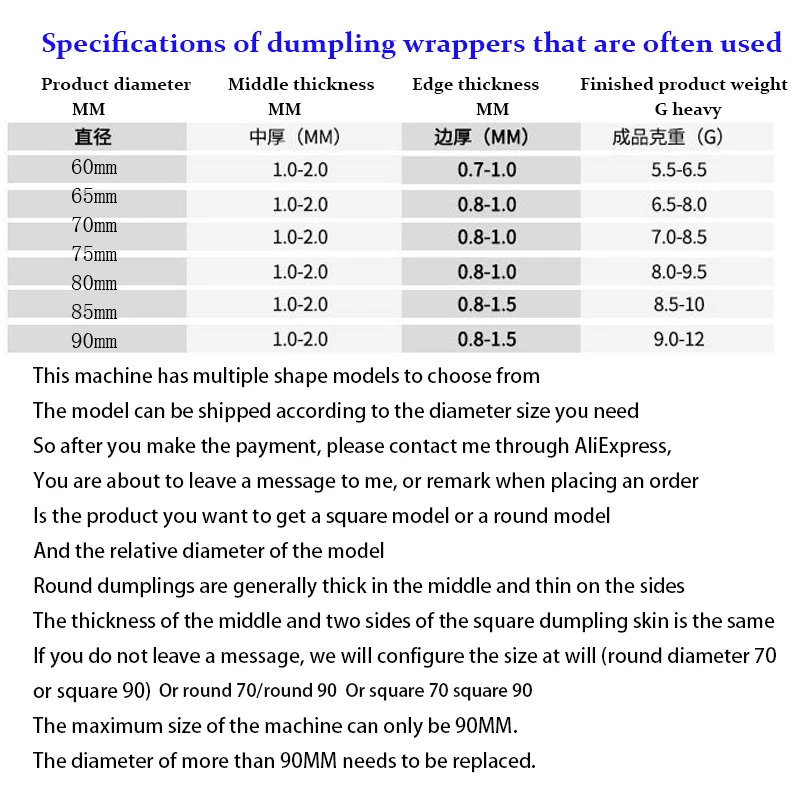 110V 220v commercial electric Dumpling wrapper machine pastas processor maker wonton skin slicer rolling pressing round square