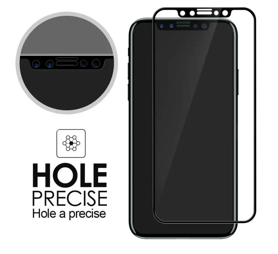

9D Curved Hard edge Full Cover Screen Protector for iPhoneX XS XR XSMAX iPhoTempered glass film glass protective on cell