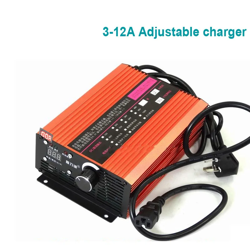 

Li Ion 48v 3-12A Adjustable Charger 13s 54.6V 12A 10S 36S 10A 14s 58.8v 16s 67.2V 8A 17s 84V 6A 25A 42V For Lithium Ion Battery