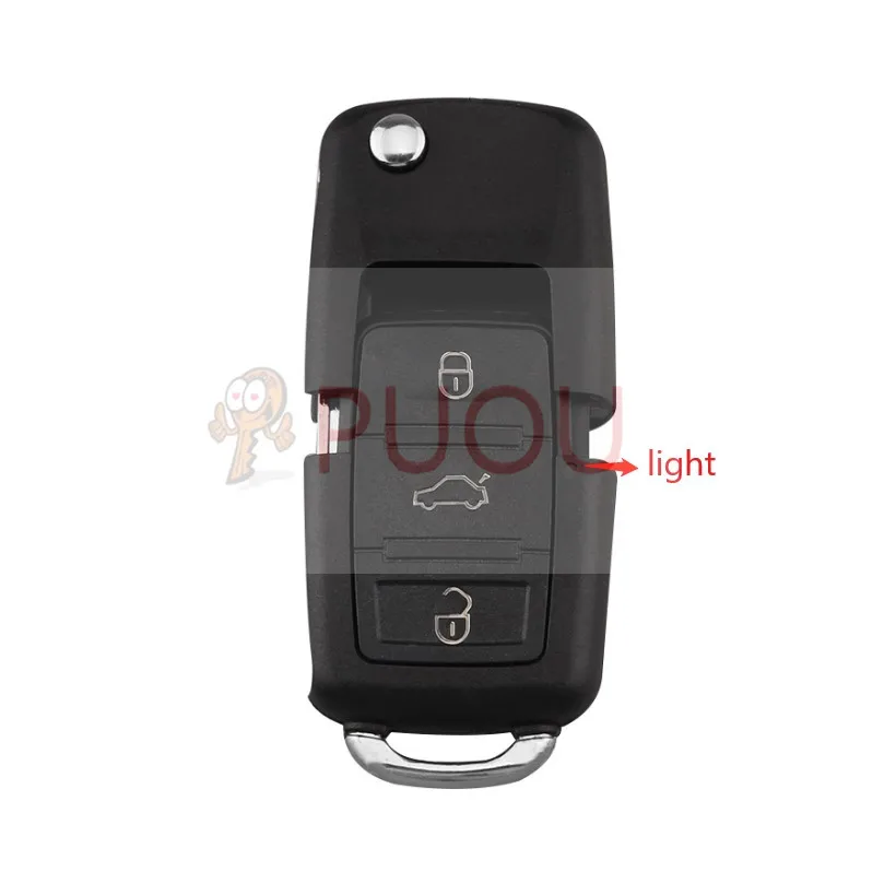 3 Button 2 3 кнопки Складной Дистанционный Автомобильный ключ для vw Volkswagen Passat Polo Golf, Touran Bora Ибица Леон Octavia Fabia флип-чехол для автомобиля Fob - Количество кнопок: 3 Button