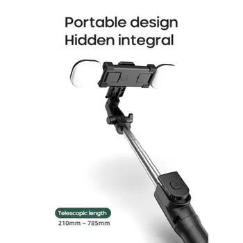 

Portable Bluetooth Selfie Stick With Soft Light Ring Foldable Tripod For IPhone Xiaomi And Huawei To Take Photos And Video Live