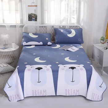 

Bed cover+Pillowcases Dream bear Bedding set Single/double bed Stars and moon Bedspread Single / multiple Quilt cotton Blanket