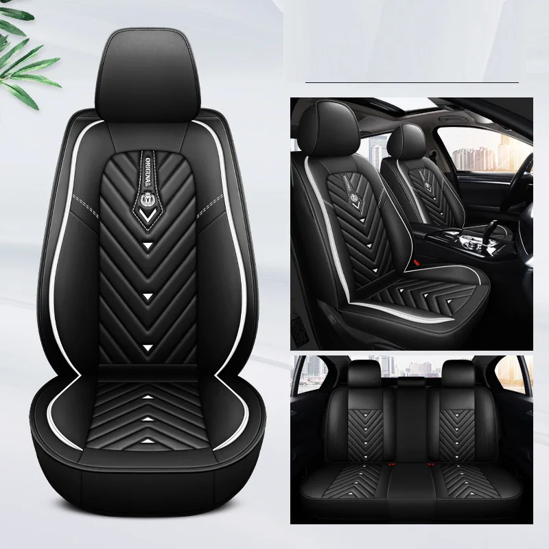 

Car Seat Cover Mdcs Front/Rear Vehicle Cushion Not Moves Universal Pu Leather Black/Red Non-Slide For BMW 3 Series M3 X45