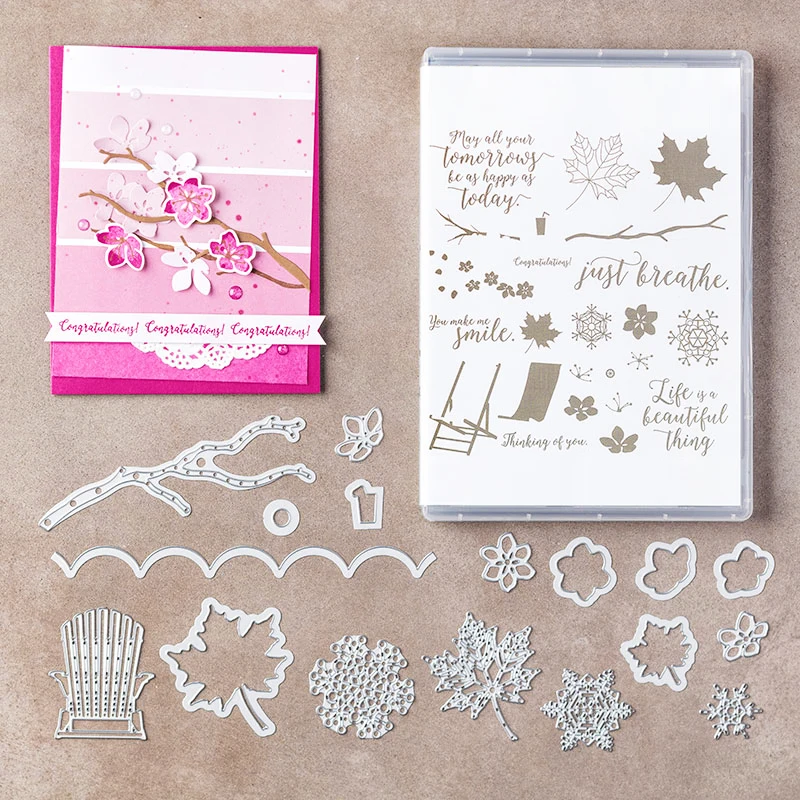 Leaf set knife mold metal cutting silver craft handmade special gift stamps and DIY scrapbook embossed template | Дом и сад