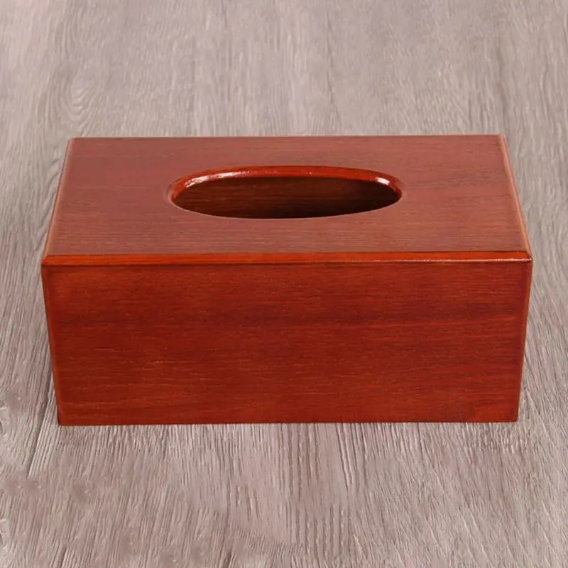 Wood Living Room Table Paper Tissue Box Paper Tray Storage Case Household Items