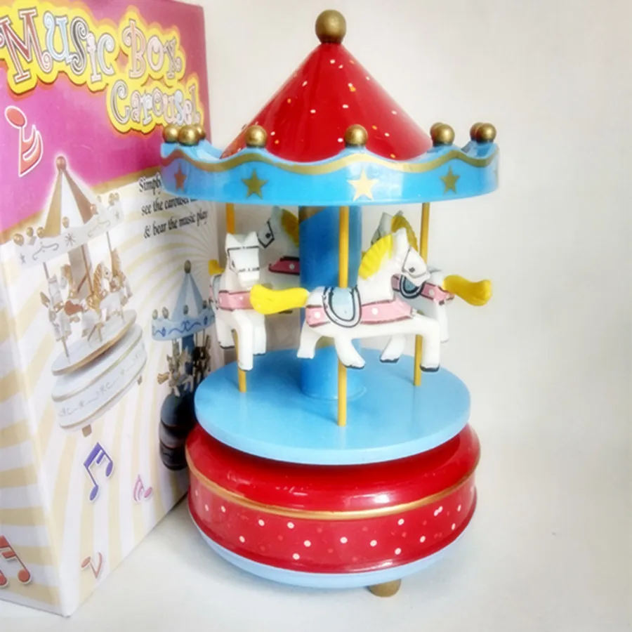 Круглые музыкальные шкатулки Merry-go-round, Геометрическая музыкальная декорация для детской комнаты, подарки унисекс, Деревянная Рождественская карусель, коробка для дома, декорация lf676