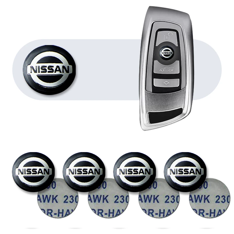 

10pcs 14mm Car Emblem Remote Control Key Badge Sticker for Nissan Nismo X-trail Almera Qashqai Tiida Teana Car Accessories