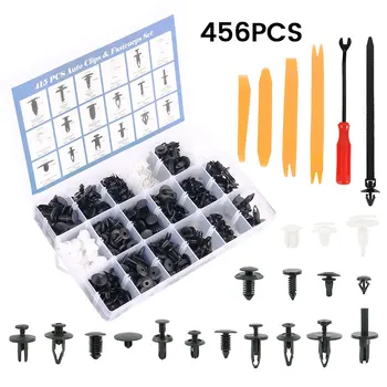 

456 Pcs Car Clips Set Retainer Push Door Panel Fasteners Trim Mud Flap Clip Kit Automobiles Interior Accessories
