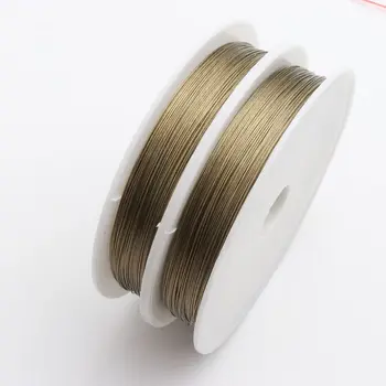 

0.5mm Silver Gold Color 1 Roll Steel String Thread Wire For Making Jewelry Supplies Necklace Chains Hand Made Customize DIY