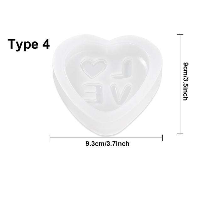 LOVE/HOME Silicone Mold Letters Casting Molds Heart Shape Home Craft Decoration Crystal Glue Cake Candy Jewelry Making Tool