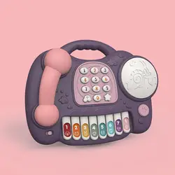 Jouets pour bébés de 13 à 24 mois, Piano Musical pour filles, téléphone portable, éducatif, cadeau d'anniversaire, D6S2 