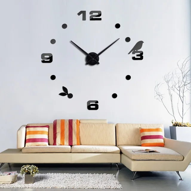 3D Large Wall Clock reloj de pared DIY Quartz Watch Acrylic Mirror Stickers Horloge Murale Home Decor Clocks 2021 Modern Design 4
