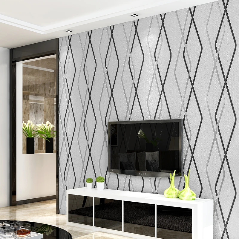 

Modern Simple Rhombus Geometric Wall Paper Living Room tv Background 3d Wallpaper Walls Luxury Bedroom Decor Papel Tapiz P025