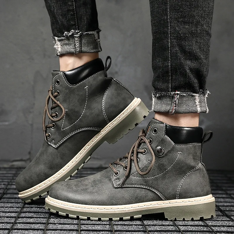 do plutônio primavera & outono botas masculinas
