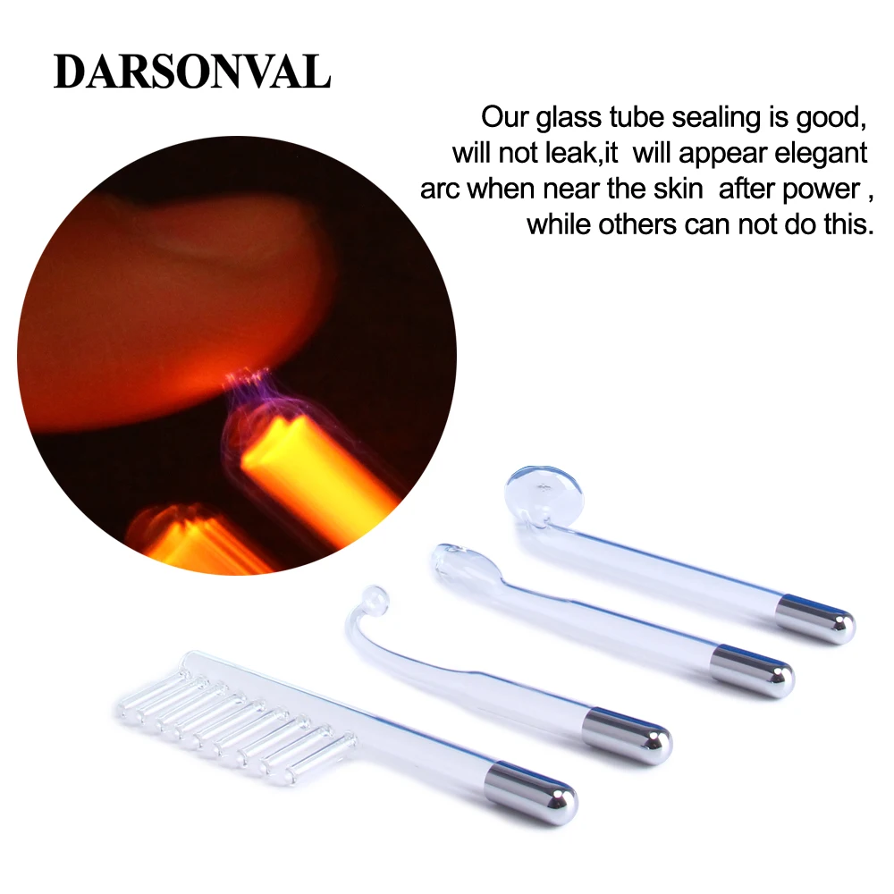 Comprar DARSONVAL electrodo portátil removedor de acné de alta frecuencia masajeador de cuidado Facial de la piel para el dispositivo de belleza Facial Spa Salon Home