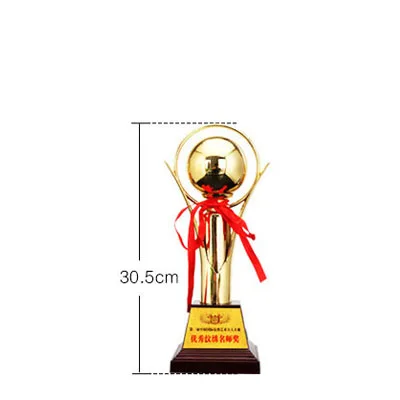 28.5cm Мини-мяч футбольный трофей пластиковый Трофей чемпионов футбольный мяч сувенир спортивные награды форма для выпечки позолоченный трофеос - Цвет: 28.5cm