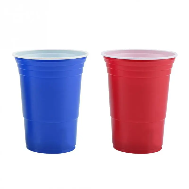 red and blue Набор для пивного Понга Набор для игры с выпивкой чашки для пивного понга-100 чашек - Цвет: red and blue